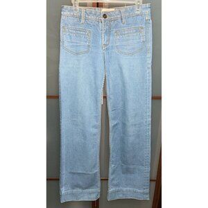 John Varvatos Converse Women’s Foxy Fit Wide Leg Blue Denim Cotton Jeans Size 6